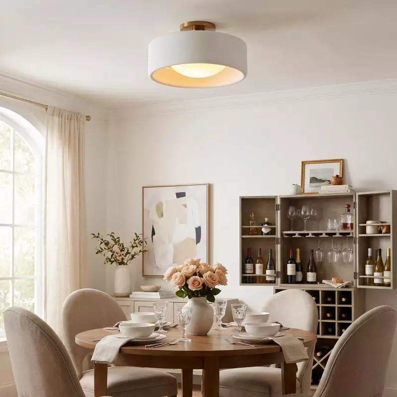 Aura Modern Porcelain Flush Mount Ceiling Light