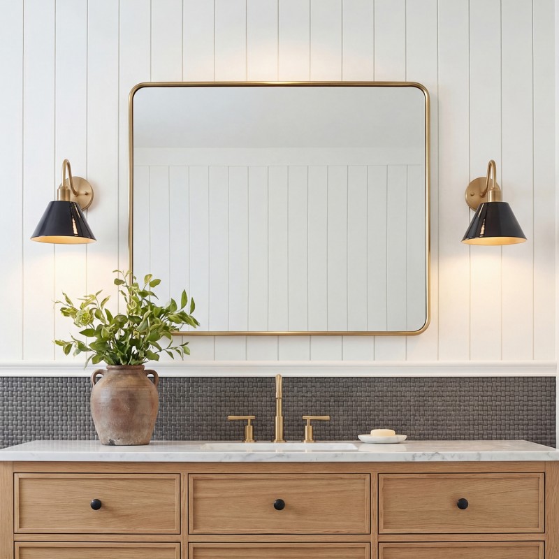 Ferm Minimalist Industrial Tapered Sconce