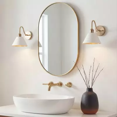 Ferm Minimalist Industrial Tapered Sconce