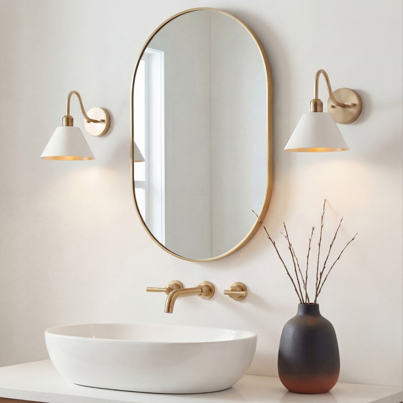 Ferm Minimalist Industrial Tapered Sconce