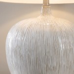 Ulysse Rustic Ceramic Pot Table Lamp With Drum Shade