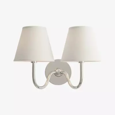 Stefania Rustic White Pleated Fabric Shade Sconce