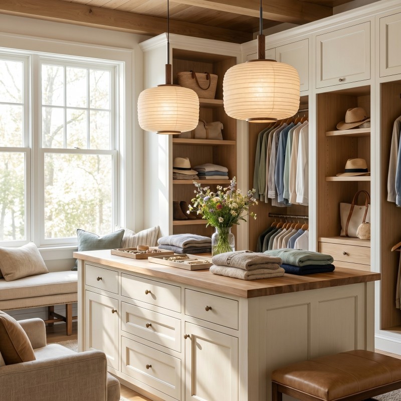 Drath Wabi Sabi Ribbed Paper Lantern Pendant Light