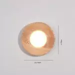 Temperley Japanese Round LED Wood Indoor Wall Light