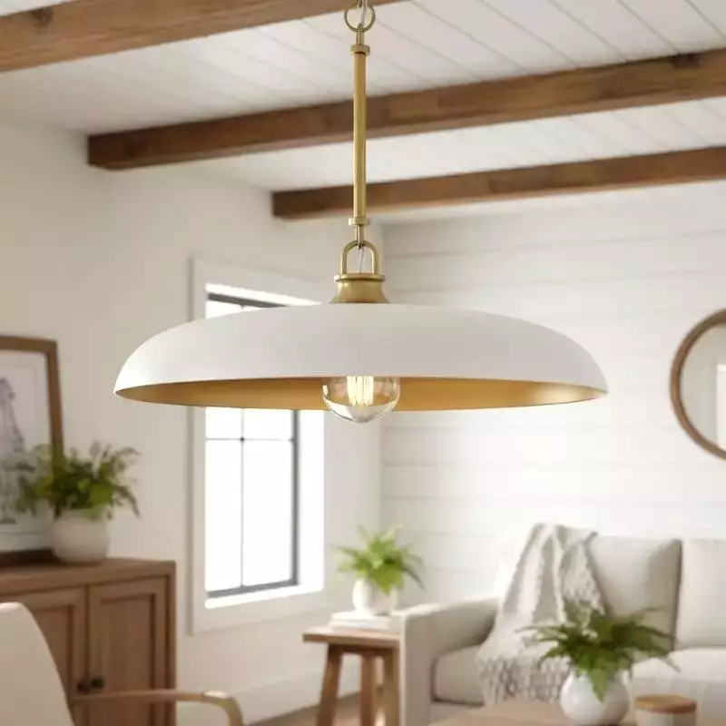 Leila Retro Round Saucer Style Shade Metal Pendant Light