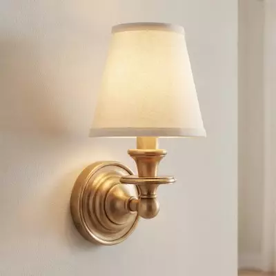 Ashby Vintage Linen Shade Wall Light
