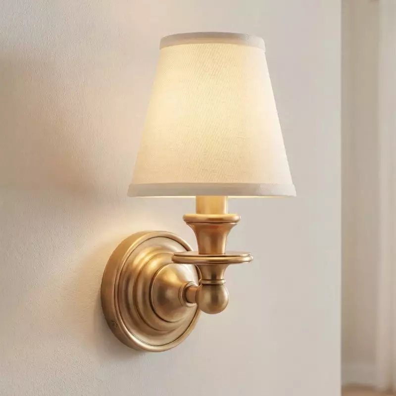 Ashby Vintage Linen Shade Wall Light