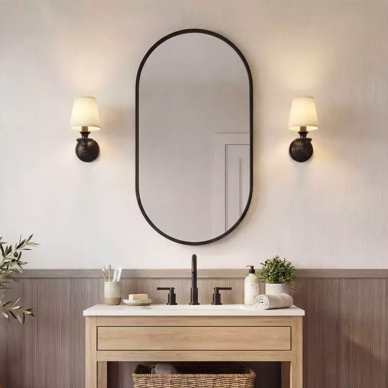 Ashby Vintage Linen Shade Wall Light