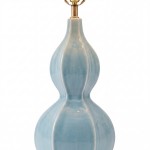 Cresenda Bohemian Fabric Ceramic Gourd Table Lamp