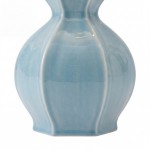 Cresenda Bohemian Fabric Ceramic Gourd Table Lamp