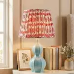 Ceyla Boho Style White Resin Living Room End Table Lamps