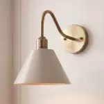 Ashby Vintage Linen Shade Wall Light