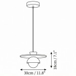 Dagan Wabi-Sabi Travertine Wood Globe Pendant Lamp