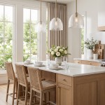 Danica Mid-Century  Glass Leaf Round Pendant Light