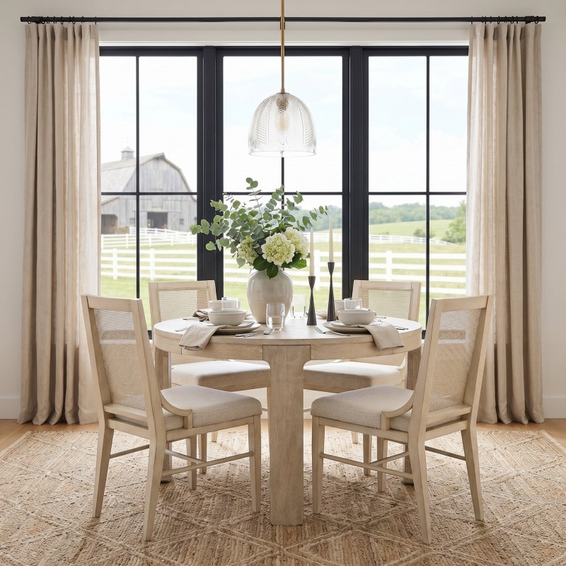 Danica Mid-Century  Glass Leaf Round Pendant Light