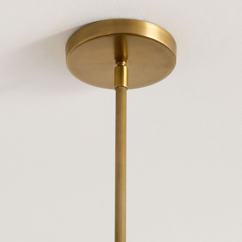 Danica Mid-Century  Glass Leaf Round Pendant Light