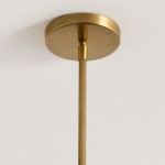 Danica Mid-Century  Glass Leaf Round Pendant Light