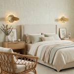 Horace Art Deco Golden Resin Moth Wall Sconce