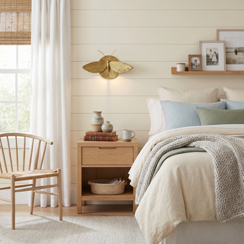 Horace Art Deco Golden Resin Moth Wall Sconce