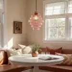 Kaelyn Bottle Shade Stained Striped Glass Pendant Light