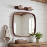 Benjamin Rustic Adjustable Travertine Wood Led Vanity Sconce
