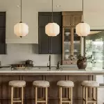 Cyrilith Vintage Milk Glass Oiled Brass Eloise Pendant light