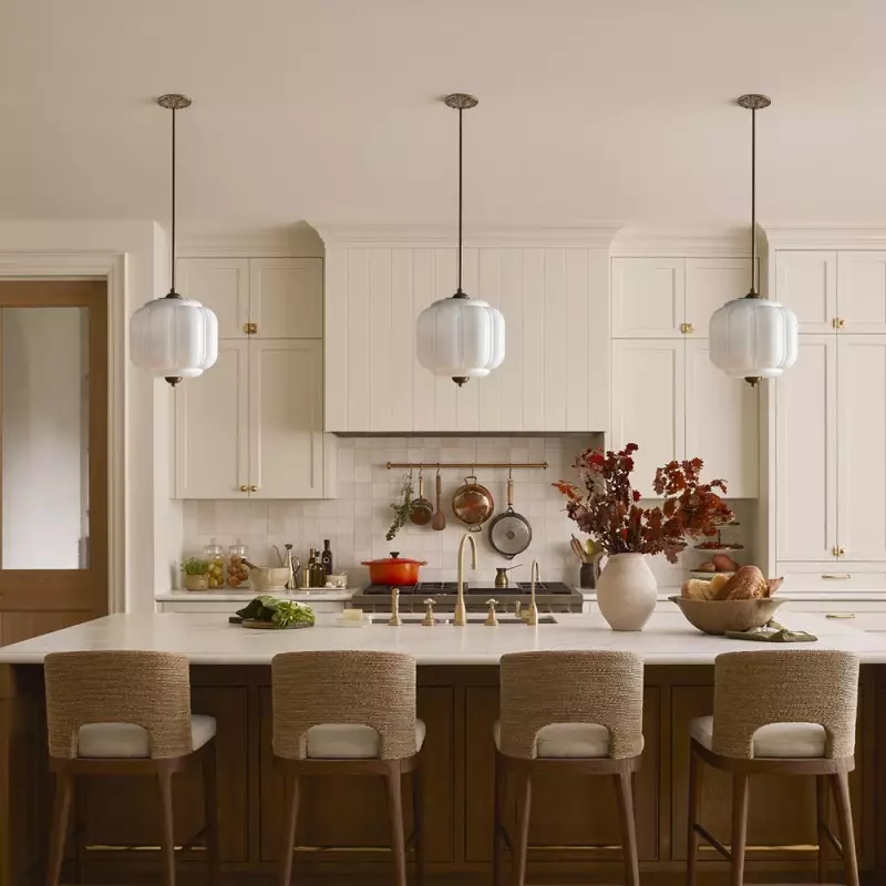 Cyrilith Vintage Milk Glass Oiled Brass Eloise Pendant light