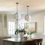 Cyrilith Vintage Milk Glass Oiled Brass Eloise Pendant light