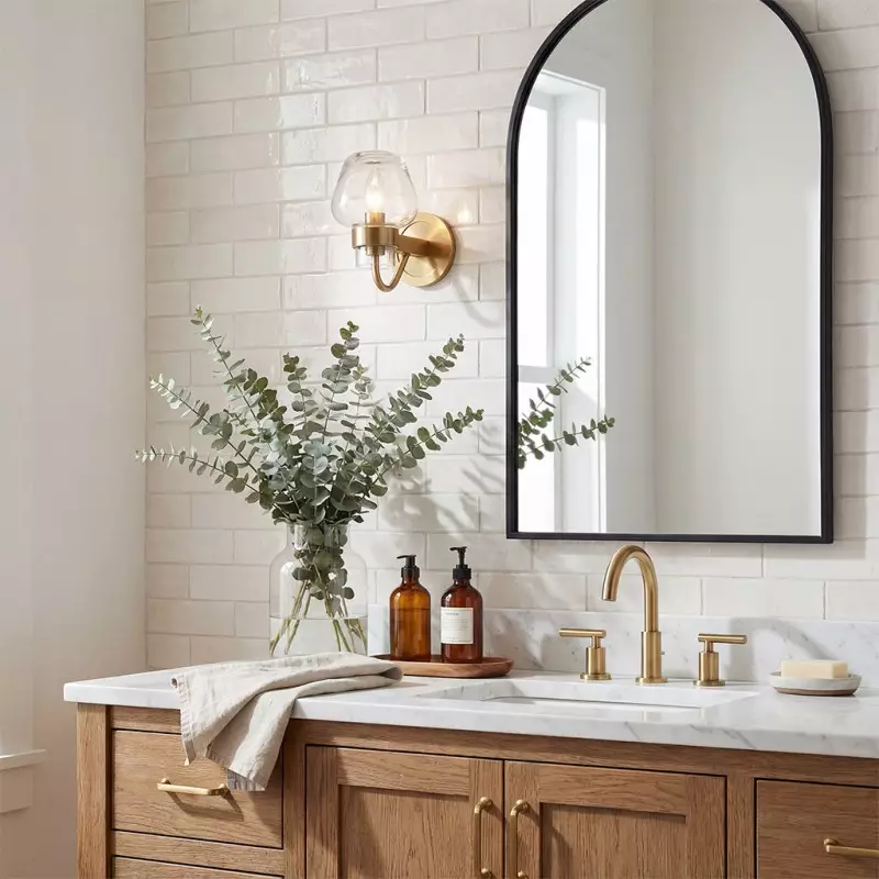 Ivanov Vintage Antique Brass Glass Wall Light