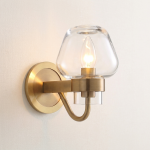 Ivanov Vintage Antique Brass Glass Wall Light