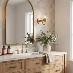 Ivanov Vintage Antique Brass Glass Wall Light