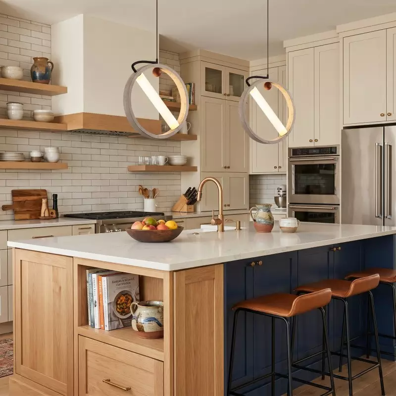 Conlan Japanese Travertine Circular Pendant Light