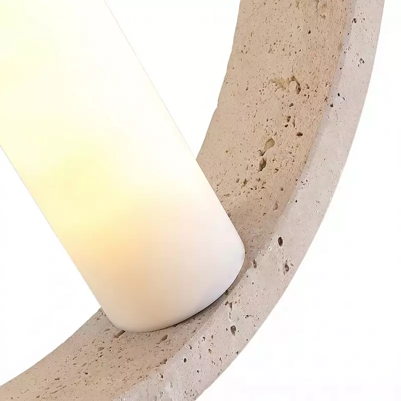 Conlan Japanese Travertine Circular Pendant Light