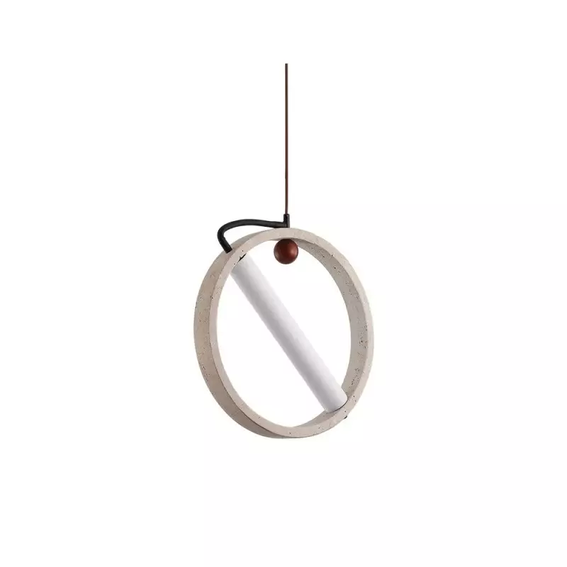 Conlan Japanese Travertine Circular Pendant Light
