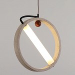 Conlan Minimalist Travertine Circular Pendant Light