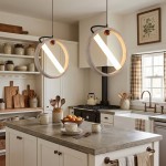 Conlan Minimalist Travertine Circular Pendant Light