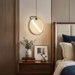 Conlan Japanese Travertine Circular Pendant Light