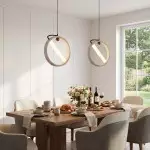 Conlan Japanese Travertine Circular Pendant Light