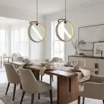 Conlan Japanese Travertine Circular Pendant Light