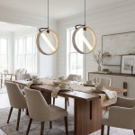 Conlan Minimalist Travertine Circular Pendant Light