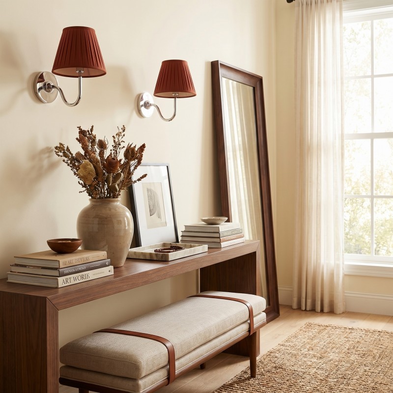 Cyrus Vintage Color Fabric Wall Sconce