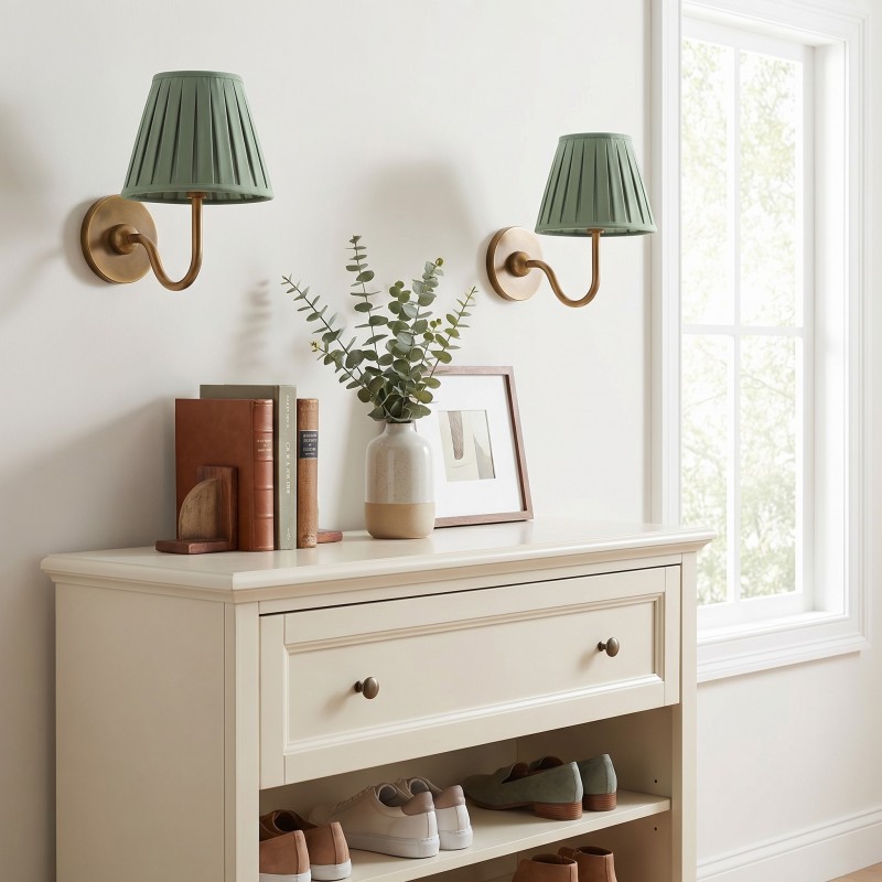 Cyrus Vintage Color Fabric Wall Sconce