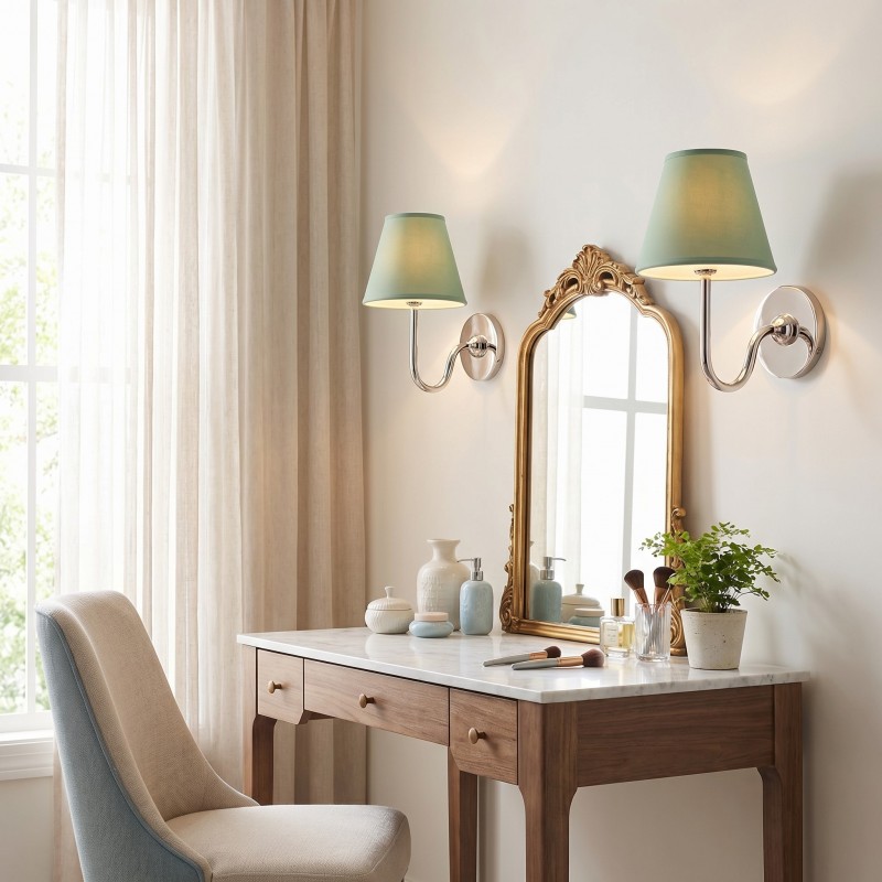 Cyrus Vintage Color Fabric Wall Sconce