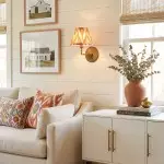 Dimitri Vintage Brass Pleated Fabric Wall Sconce