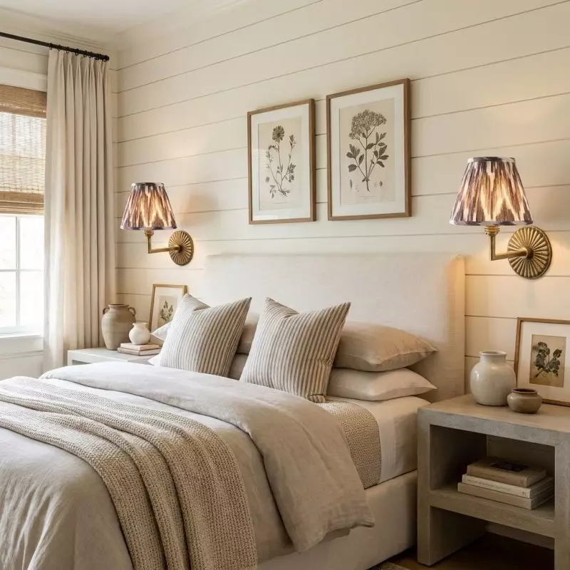 Dimitri Vintage Brass Pleated Fabric Wall Sconce