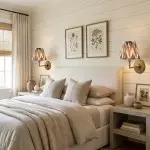 Dimitri Vintage Brass Pleated Fabric Wall Sconce