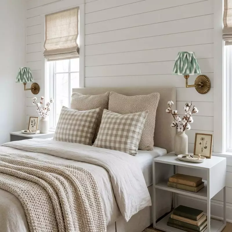 Dimitri Vintage Brass Pleated Fabric Wall Sconce