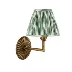 Dimitri Vintage Brass Pleated Fabric Wall Sconce