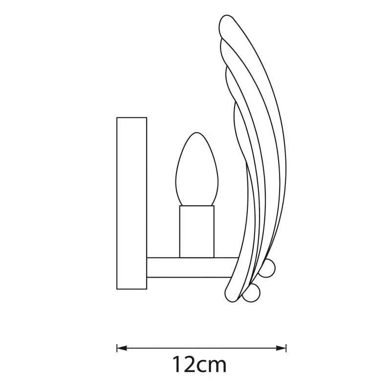 Neha Retro Shell-Shaped Glass Wall Light