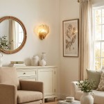 Neha Retro Shell-Shaped Glass Wall Light